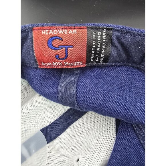 Blue Baseball Cap With Metallic "S" Logo Embroidered Details & Adjustable Strap - Picture 8 of 8